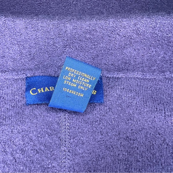 Charter Club button up cardigan. Plum- size large. Australian wool. - Picture 7 of 7